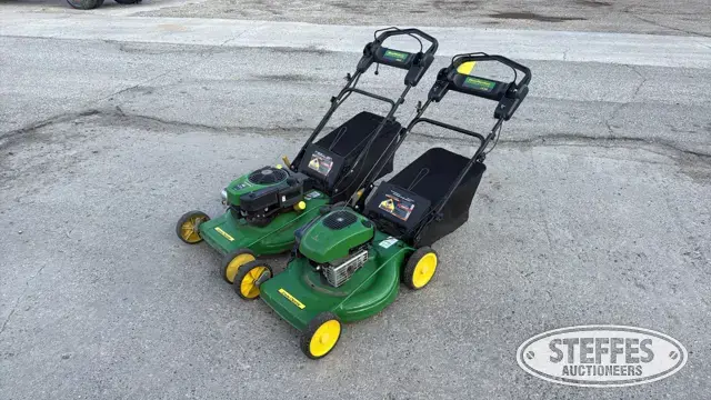 (2) John Deere push mowers