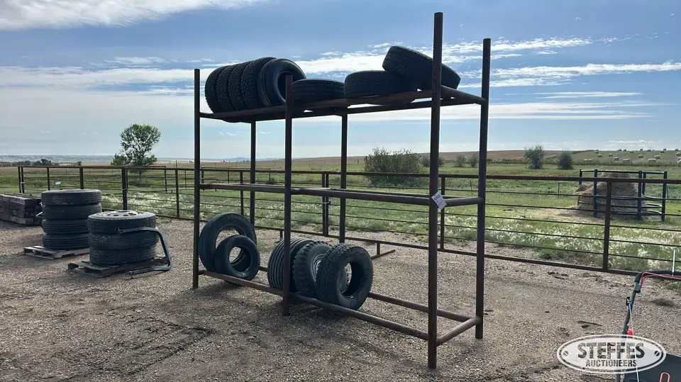 Tire rack w/tires Storage and Bench