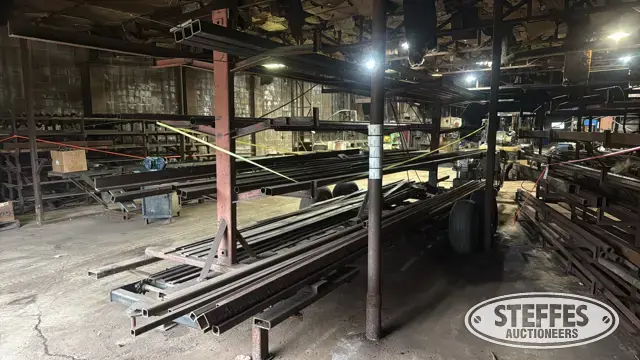 Metal rack w/contents