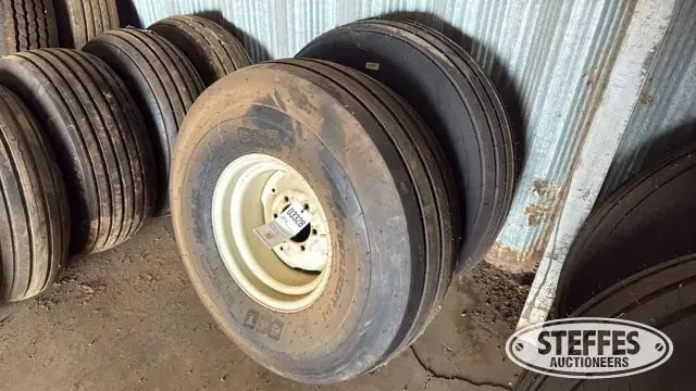 (2) implement tires on rims