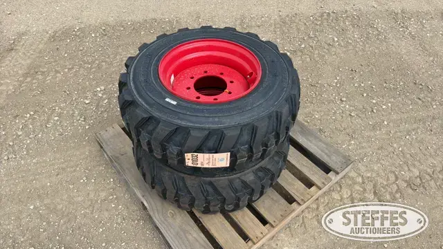 (2) Beaver 12-16.5 skid steer tires