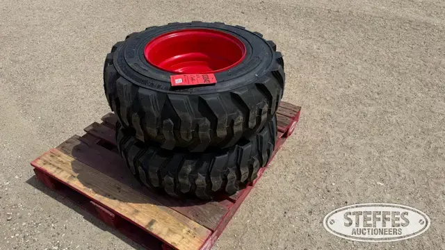 (2) Beaver 12-16.5 skid steer tires