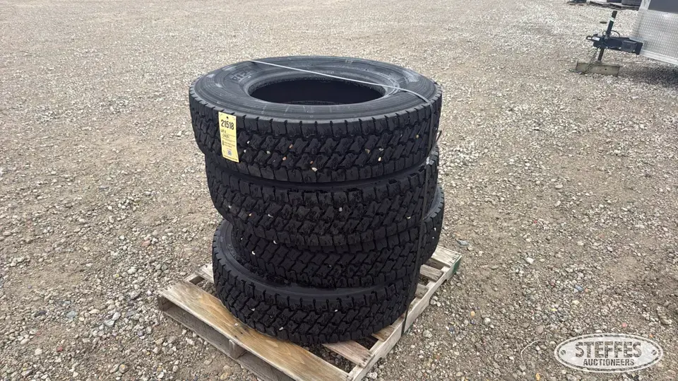 (4) Bridgestone 295/75R22.5 tires Truck Tire