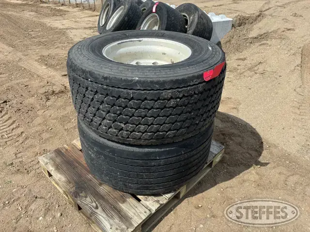 (2) 455/55R22.5 tires