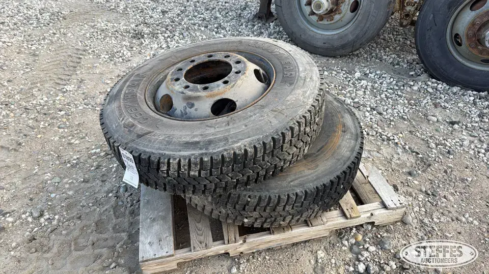 (2) 10R22.5 wheels Truck Tire