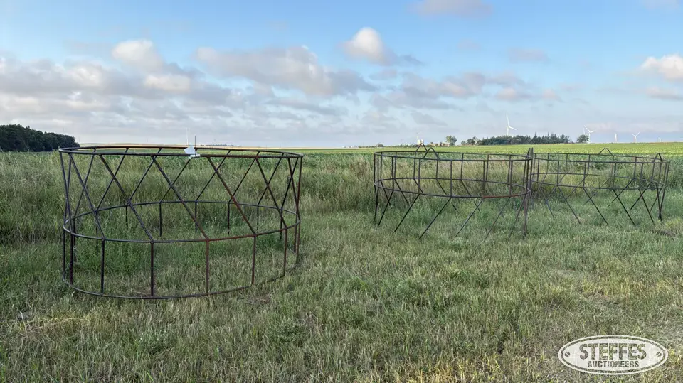 (3) Round bale feeders Livestock Equipment-Other