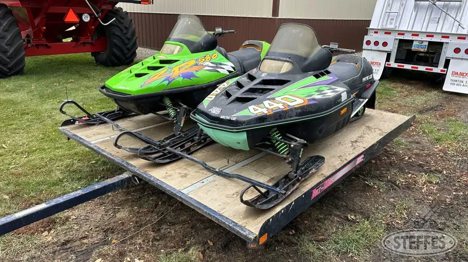 (2) Snowmobiles w/trailer