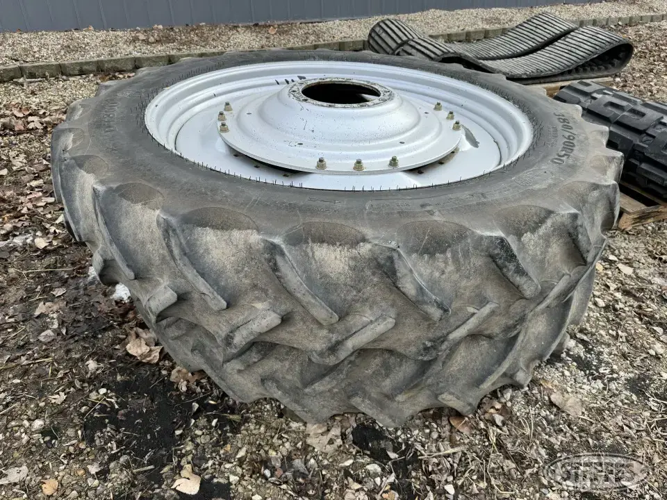 (2) Goodyear DT800 380/90R50 tires Tractor-Implement Tire