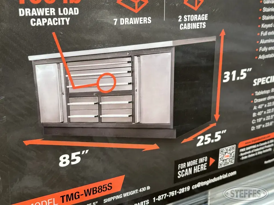 2023 TMG TMG-WB85S Storage and Bench
