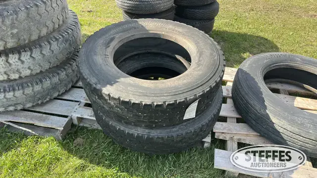 (2) 295/75R22.5 tires