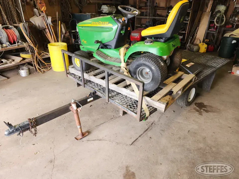 Shop-built trailer & JD LT180 mower Lawn and Garden-Other