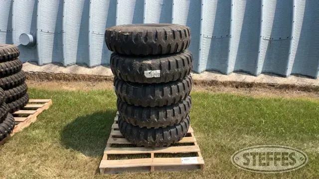 (5) 9.00-16LT Wheels and tires