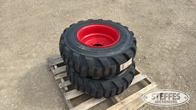 (2) Beaver 12-16.5 skid steer tires