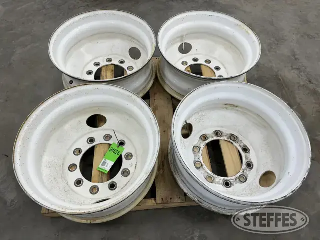 (4) 22.5 steel truck wheels