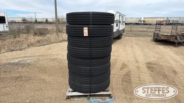 (8) Aosen ALS915 11R24.5 truck tires
