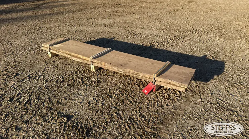 (2) White oak live edge boards Farm Support Item