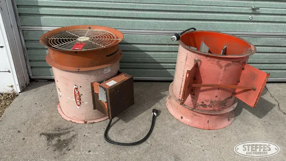 (2) Butler axial fans