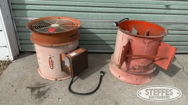 (2) Butler axial fans