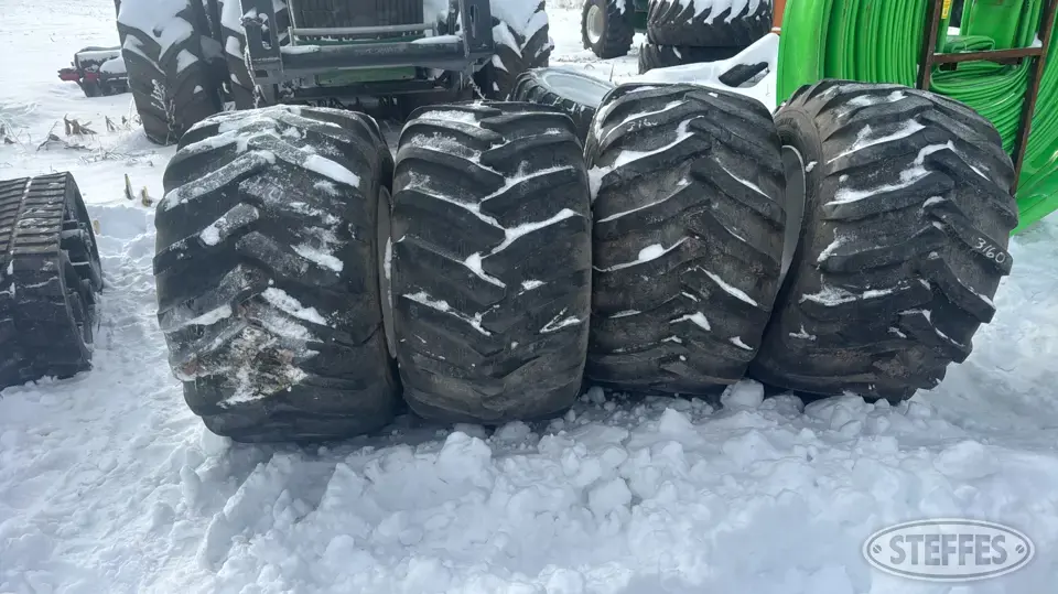 (4) Alliance 600/40-22.5 tires Tractor-Implement Tire