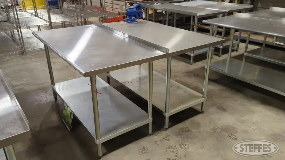 (2) Advance Tabco tables General Business Support Item