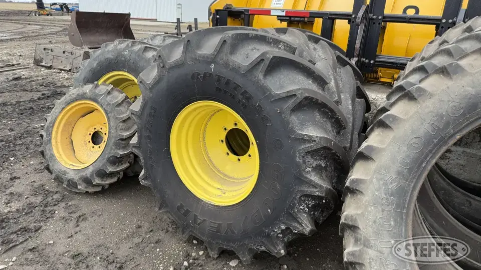 (2) Goodyear Optitrac DT830 750/65R26 tires Tractor-Implement Tire