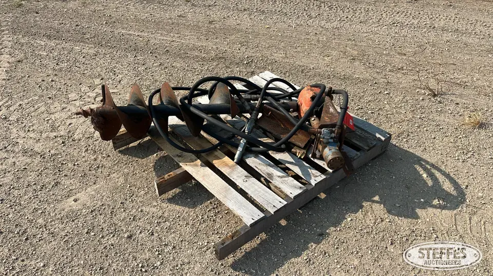 Hyd. post hole auger Skid Steer Augers-Post Driver