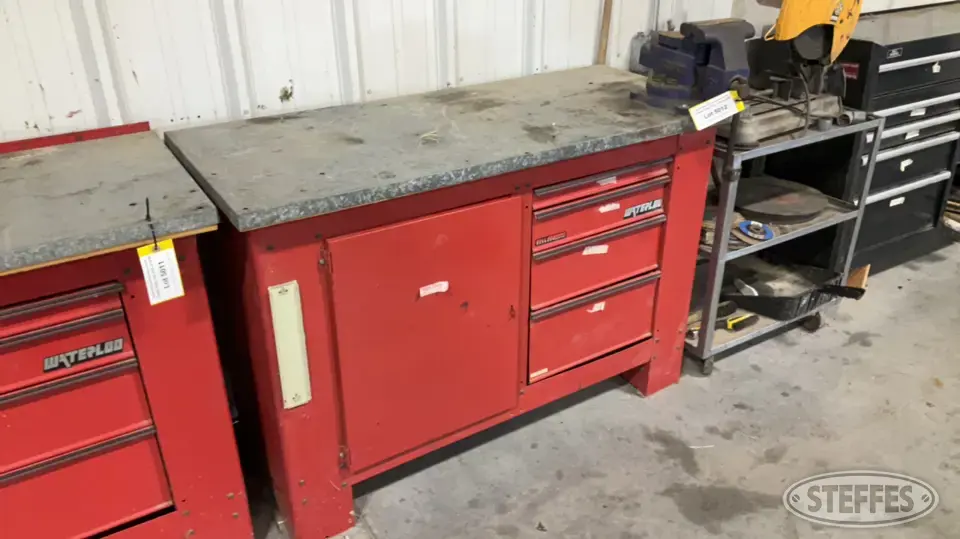 Work Bench/Toolbox w/Contents Storage and Bench