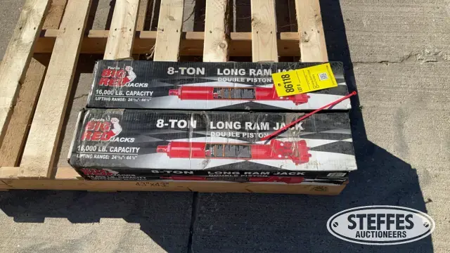 (2) Big Red 8-ton long ram jacks