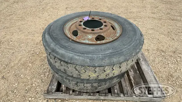 (2) Firestone 10.00R22 Tires