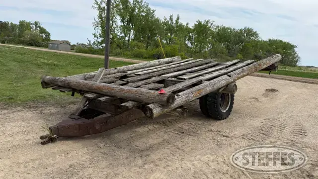 Shop-built single axle hay trailer