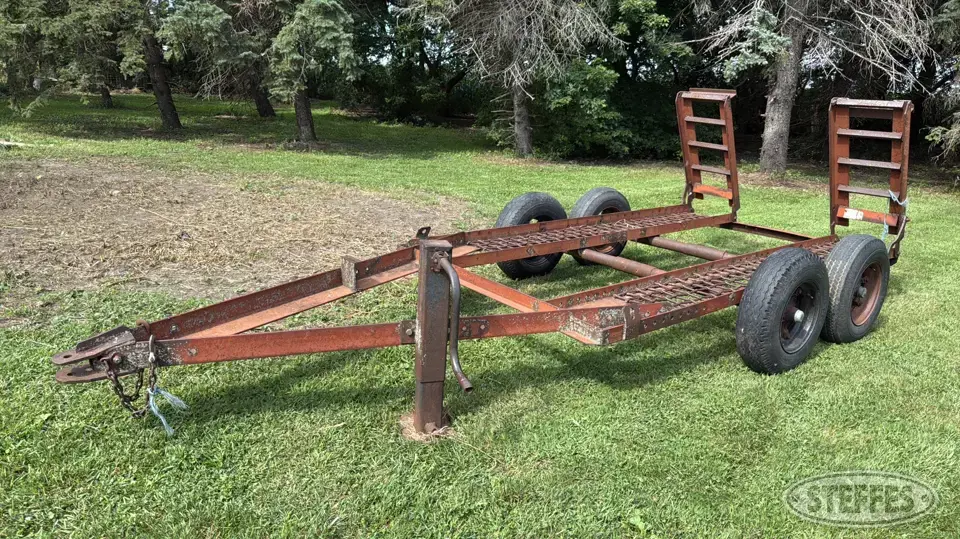 Shop-built tandem axle equipment trailer Ag-Combine-Sprayer Trailer