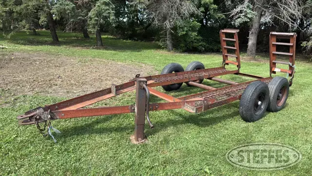 Shop-built tandem axle equipment trailer
