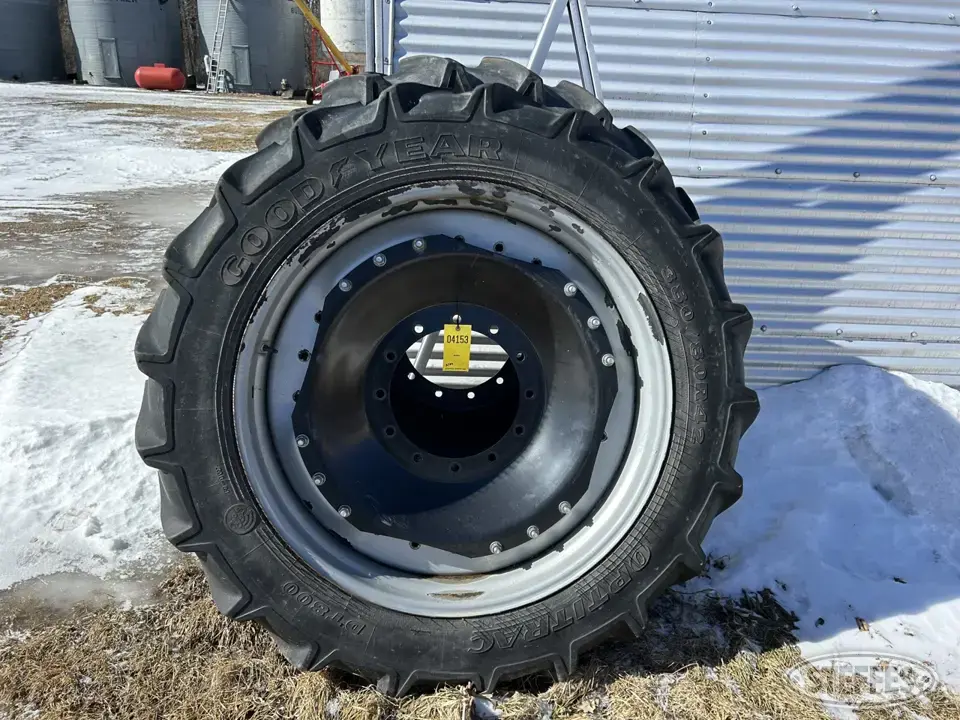 (2) Goodyear DT800 380/80R42 tires Tractor-Implement Tire