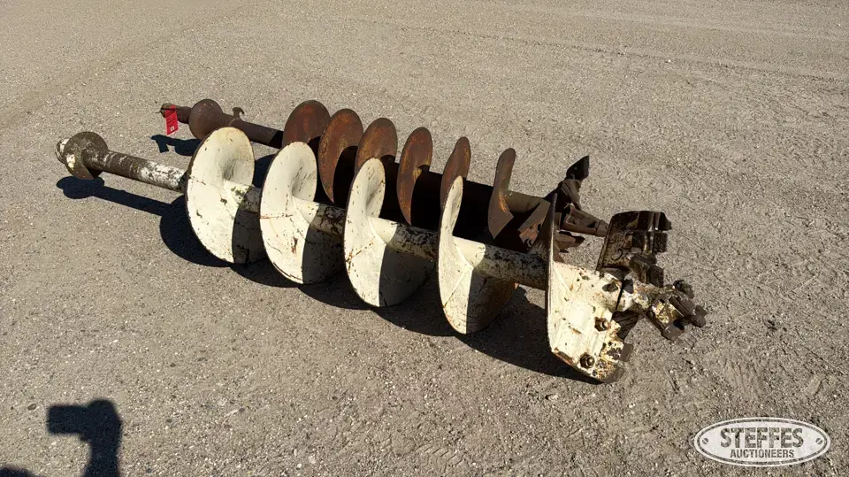 (2) Post hole augers Skid Steer Augers-Post Driver