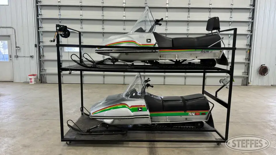 Shop-built snowmobile "bunkbed" storage rack Recreational-Other