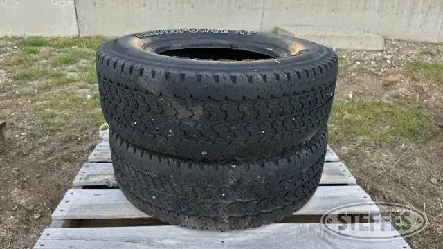 (2) Firestone Transforce AT LT265/70R17 tires