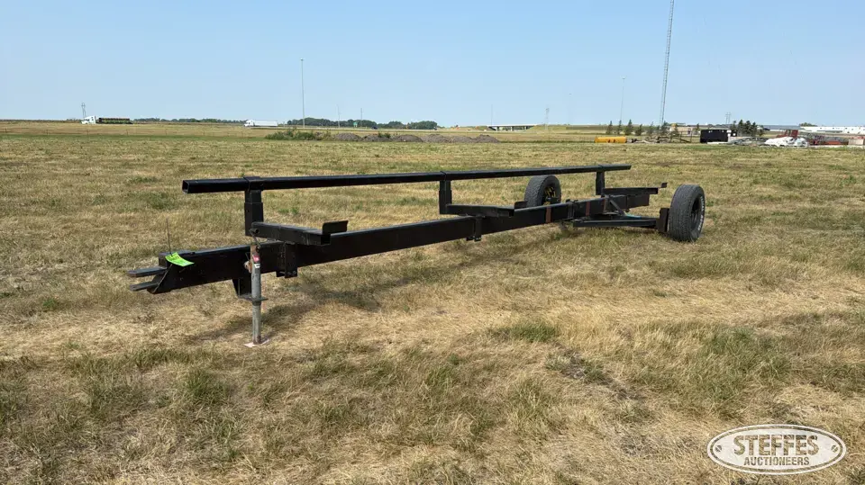 Shop-built single axle header trailer