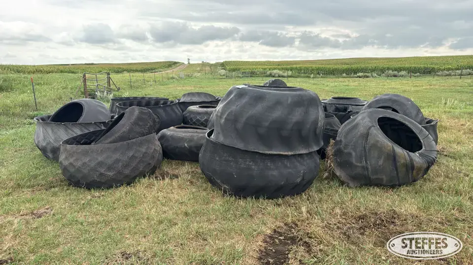 (26) Livestock tire ring feeders Feeders and Bunk