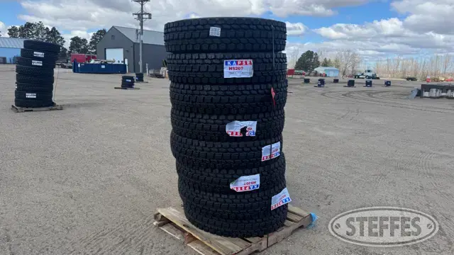 (8) Kapsen 11R22.5 tires