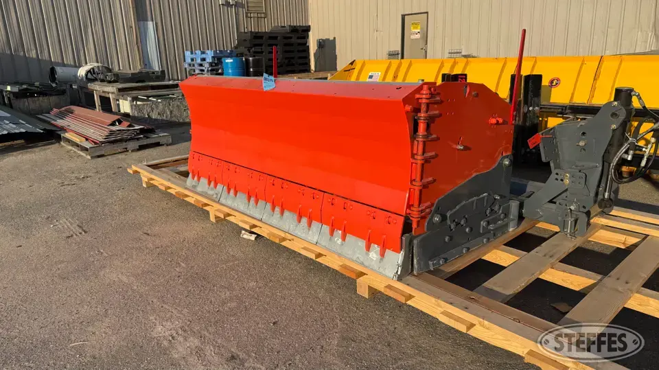Metal Pless AgriMaxx Skid Steer Snow Pushers and Snowblower