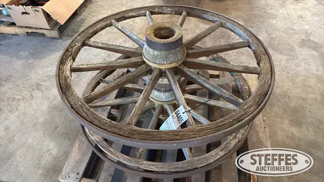 (2) Antique wheels