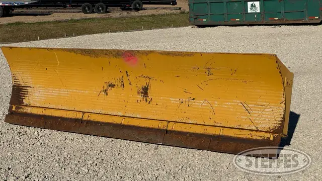 CAT wheel loader snow blade