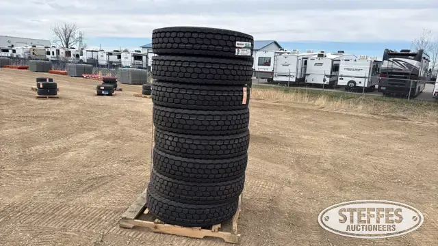 (8) Headway HLD811 11R22.5 truck tires