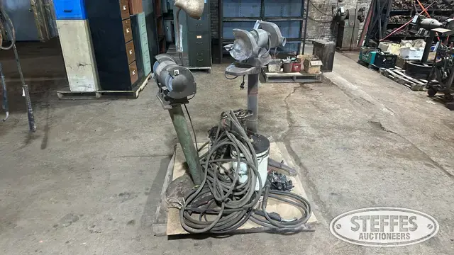 (2) Bench grinders & shop support items