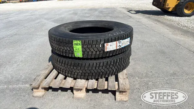 (2) Firestone FD663 10R22.5 tires