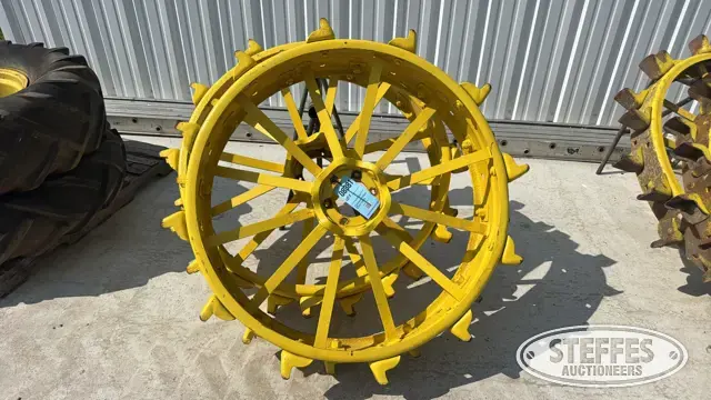 (2) John Deere B steel wheels