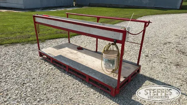Shop-built man lift basket