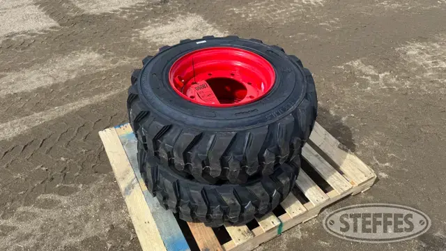 (2) Beaver 12-16.5 skid steer tires