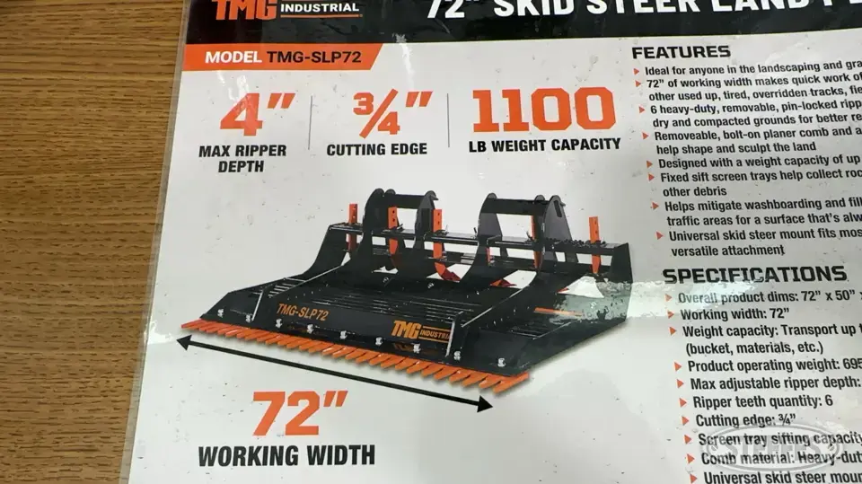 2024 TMG-SLP72 Skid Steer Attachments-Other