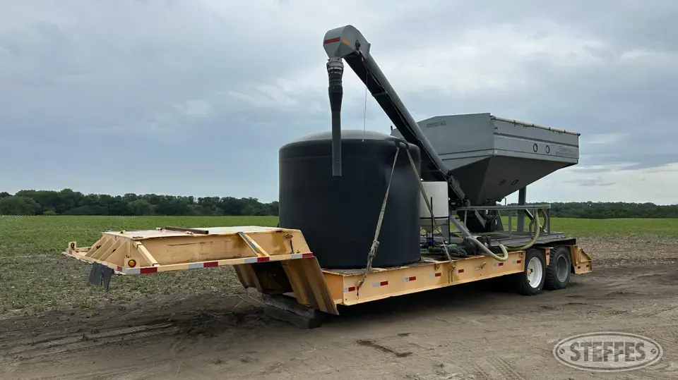Shop-built tandem axle step deck trailer